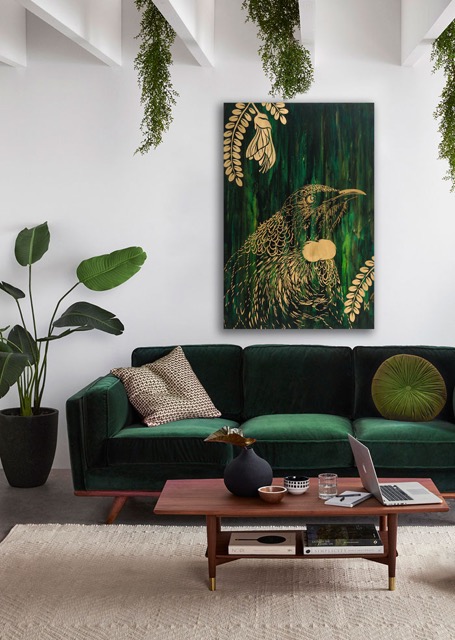 'Golden Tui' in situ with Freedom Couch