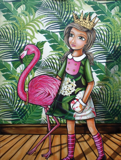 'My Flamingo' with Sanderson fabric