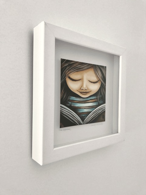 Small square framed print - side