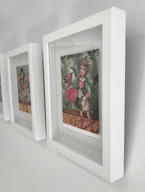 Small rectangle framed print - side