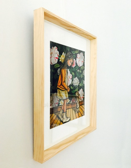 Medium rectangle framed print - side