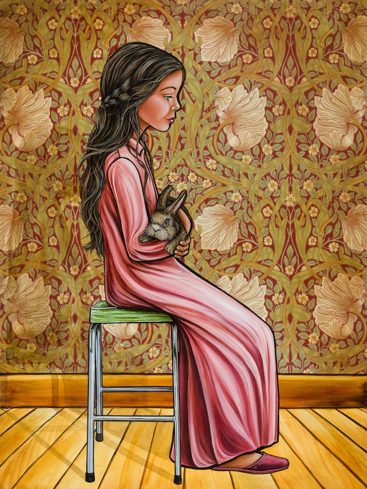 'Serenity' with William Morris wallpaper